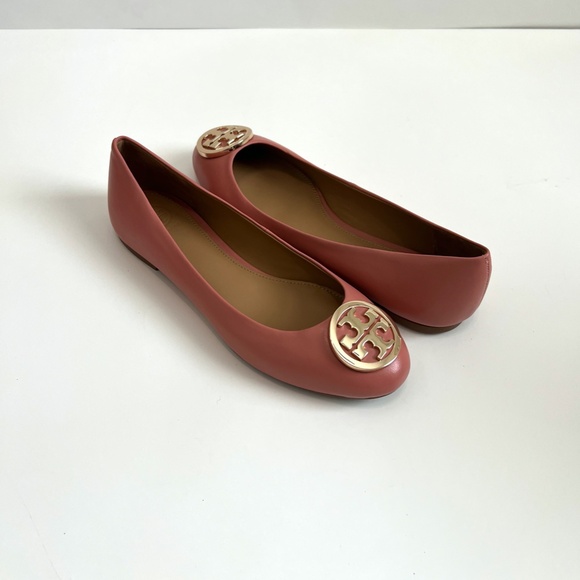 NIB Tory Burch Benton 2 Leather Ballet Flats - Size 7.5, Color: Tramonto/Gold - Picture 3 of 10